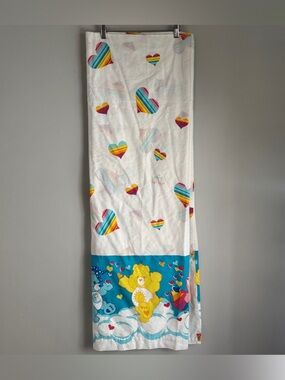 Vintage Y2K 2002 Care Bears Flat Sheet Twin Size Upcycle